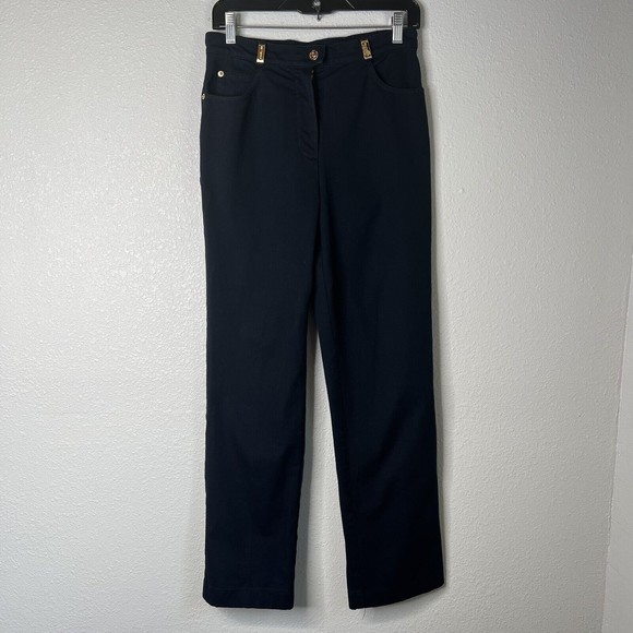 St. John Sport by Marie Gray Pants Womens Size 4 Black Casual Stretch - Picture 1 of 7